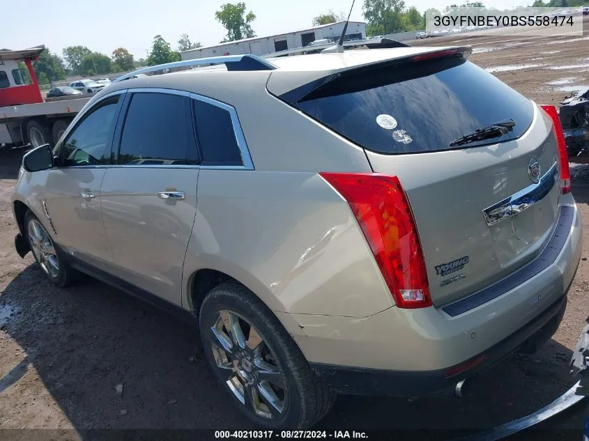 2011 Cadillac Srx Performance Collection VIN: 3GYFNBEY0BS558474 Lot: 40210317