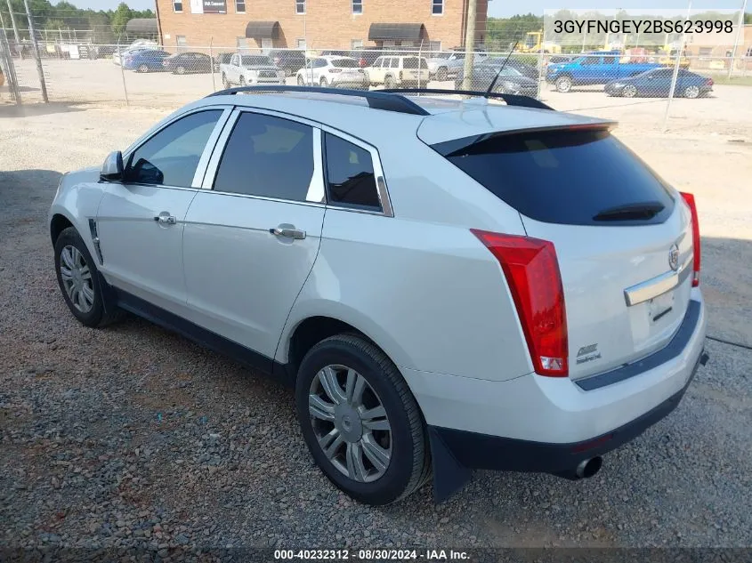 2011 Cadillac Srx Standard VIN: 3GYFNGEY2BS623998 Lot: 40232312