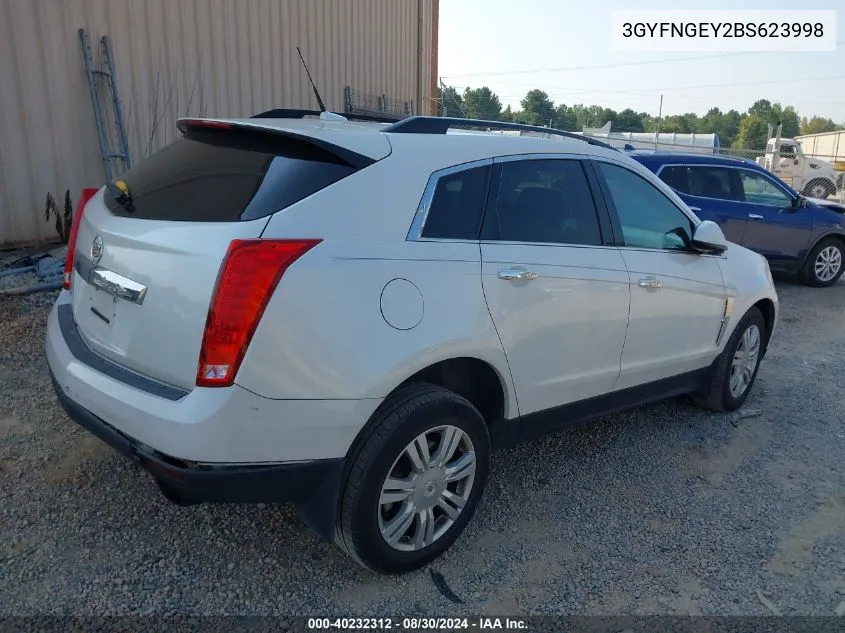 2011 Cadillac Srx Standard VIN: 3GYFNGEY2BS623998 Lot: 40232312