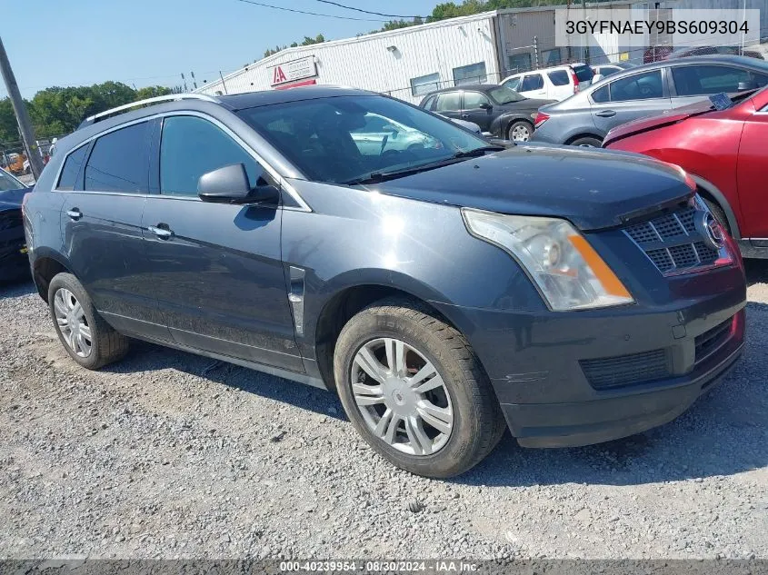 2011 Cadillac Srx Luxury Collection VIN: 3GYFNAEY9BS609304 Lot: 40239954