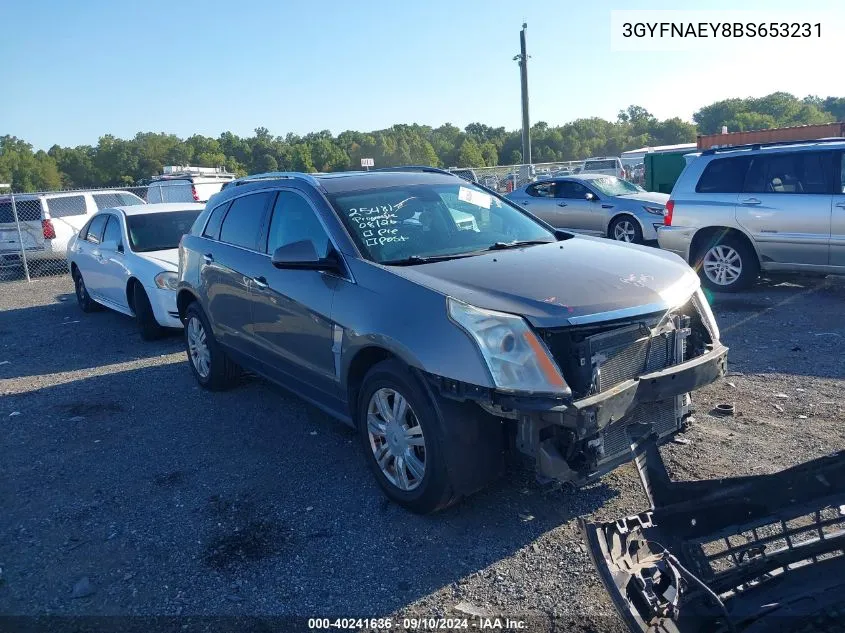 2011 Cadillac Srx Luxury Collection VIN: 3GYFNAEY8BS653231 Lot: 40241636