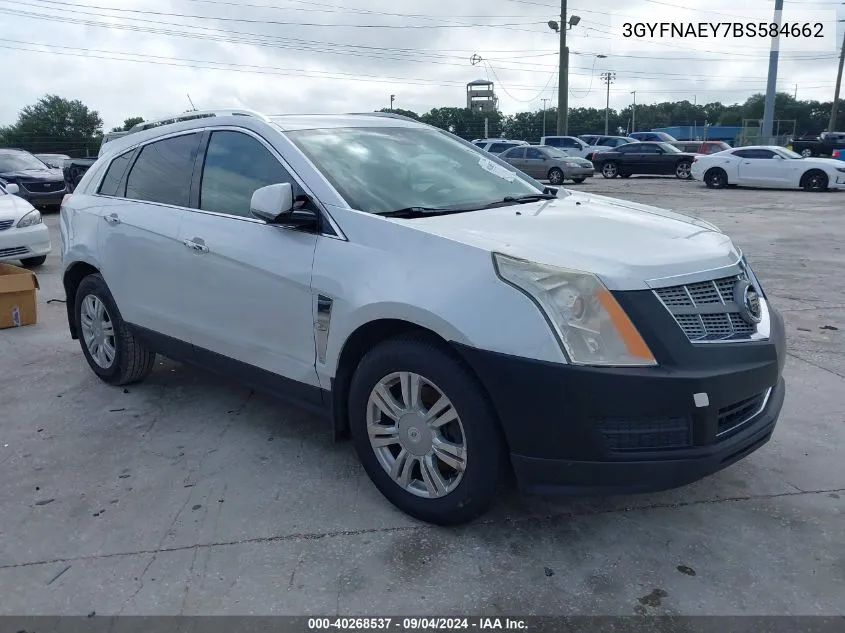 2011 Cadillac Srx Luxury Collection VIN: 3GYFNAEY7BS584662 Lot: 40268537