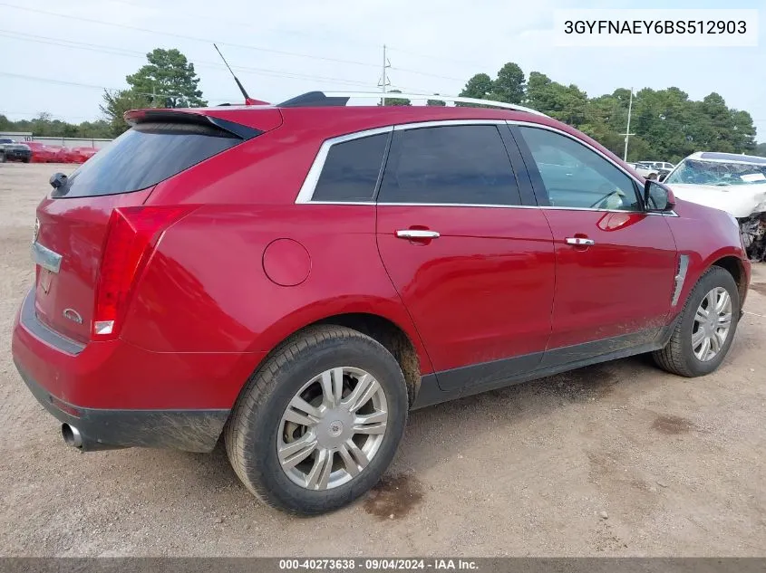 3GYFNAEY6BS512903 2011 Cadillac Srx Luxury Collection