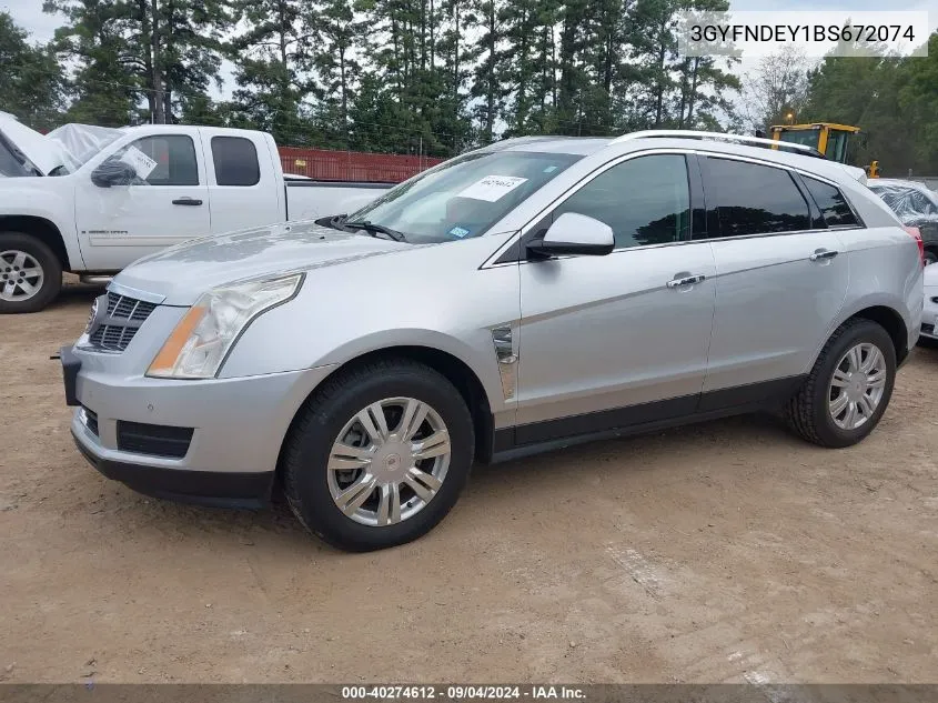 2011 Cadillac Srx Luxury Collection VIN: 3GYFNDEY1BS672074 Lot: 40274612