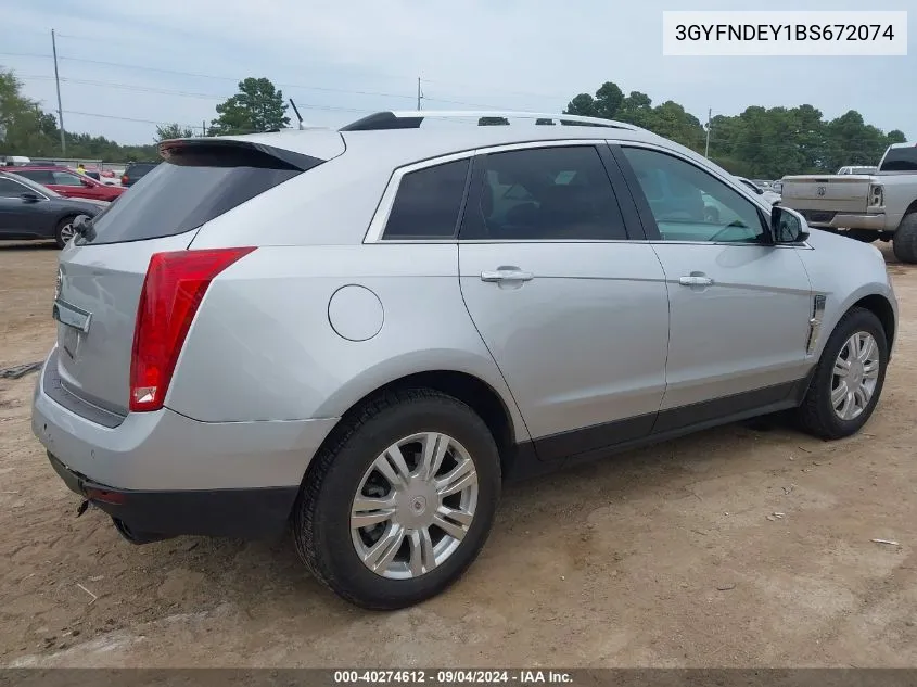 2011 Cadillac Srx Luxury Collection VIN: 3GYFNDEY1BS672074 Lot: 40274612