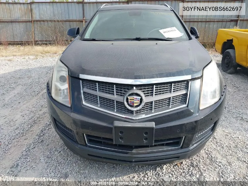 2011 Cadillac Srx Luxury Collection VIN: 3GYFNAEY0BS662697 Lot: 40281016