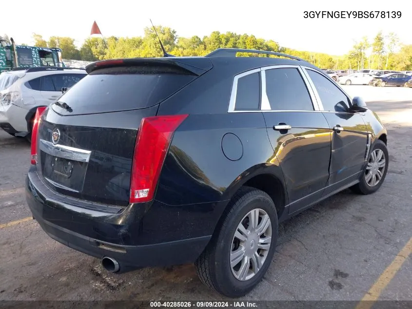 2011 Cadillac Srx Standard VIN: 3GYFNGEY9BS678139 Lot: 40285026