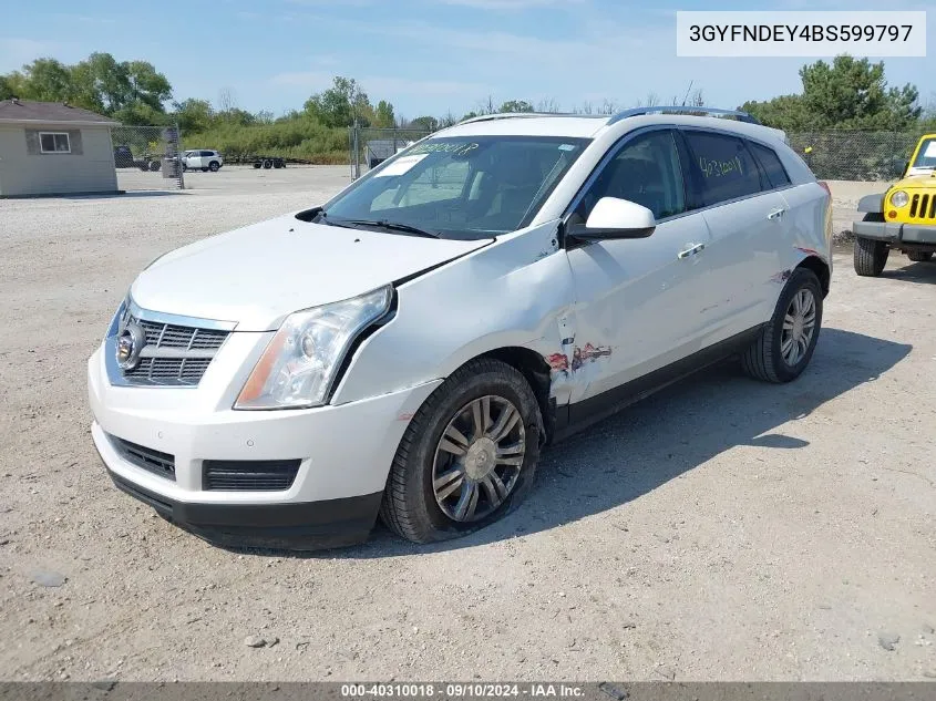 3GYFNDEY4BS599797 2011 Cadillac Srx Luxury Collection