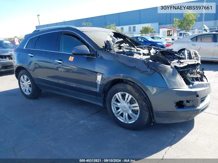 2011 Cadillac Srx Luxury Collection VIN: 3GYFNAEY4BS597661 Lot: 40313821