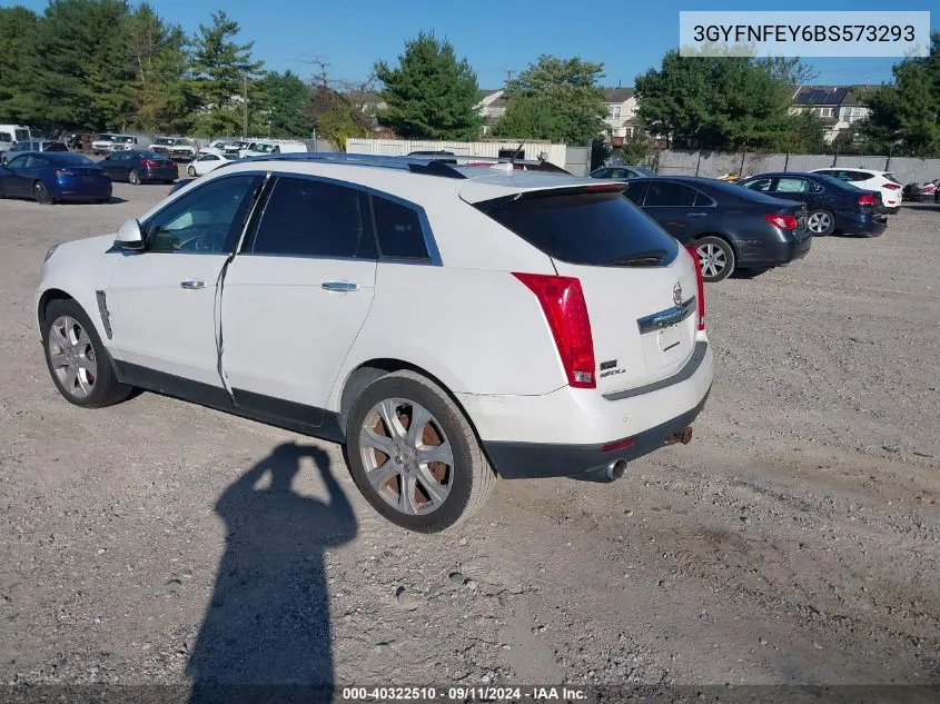 2011 Cadillac Srx Premium Collection VIN: 3GYFNFEY6BS573293 Lot: 40322510