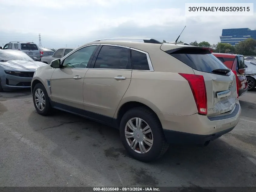 2011 Cadillac Srx Luxury Collection VIN: 3GYFNAEY4BS509515 Lot: 40335049