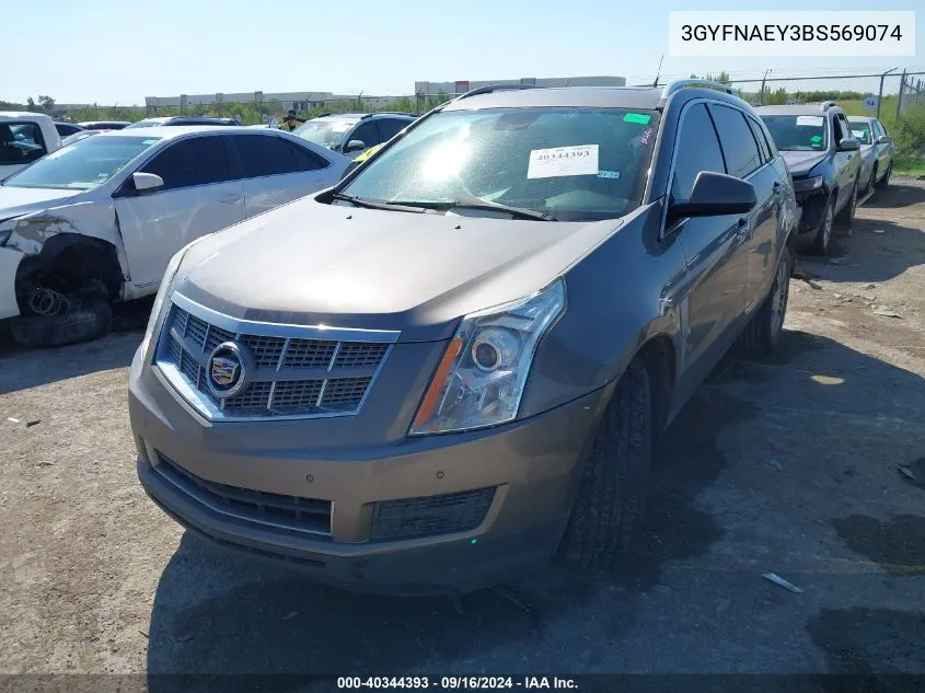 3GYFNAEY3BS569074 2011 Cadillac Srx Luxury Collection