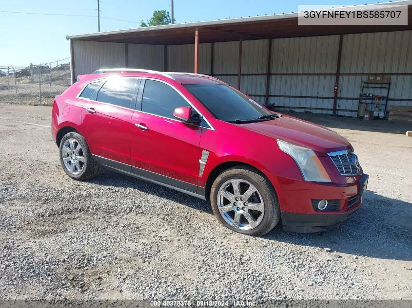 3GYFNFEY1BS585707 2011 Cadillac Srx Premium Collection