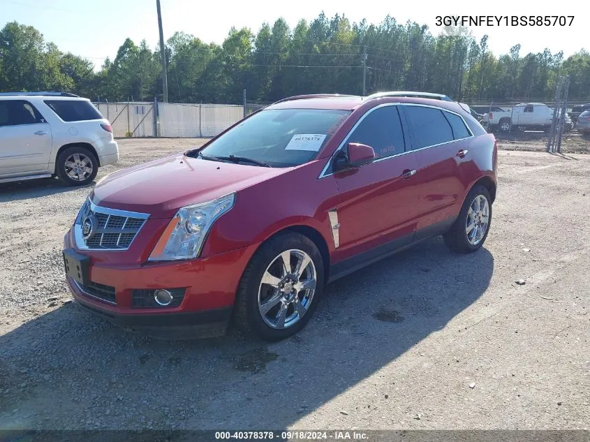 2011 Cadillac Srx Premium Collection VIN: 3GYFNFEY1BS585707 Lot: 40378378