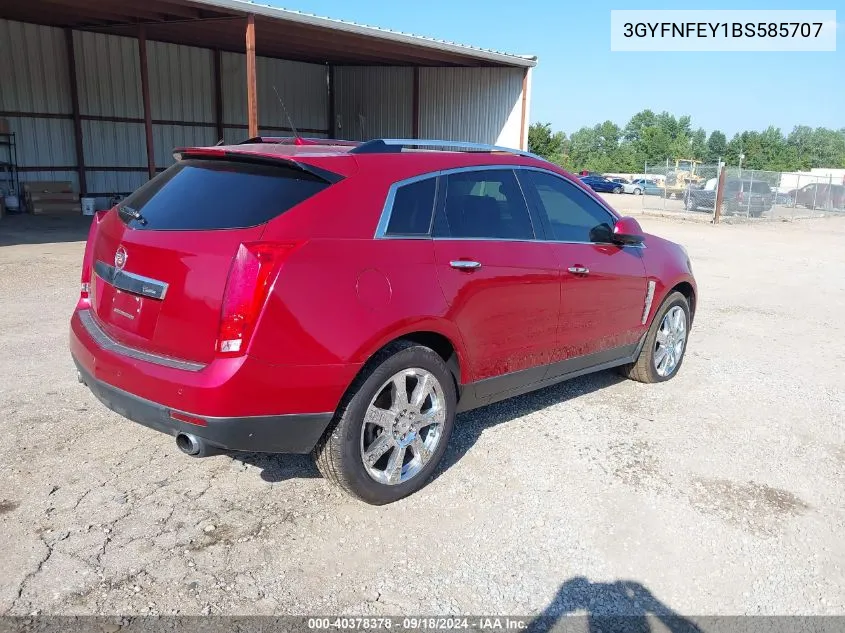 3GYFNFEY1BS585707 2011 Cadillac Srx Premium Collection