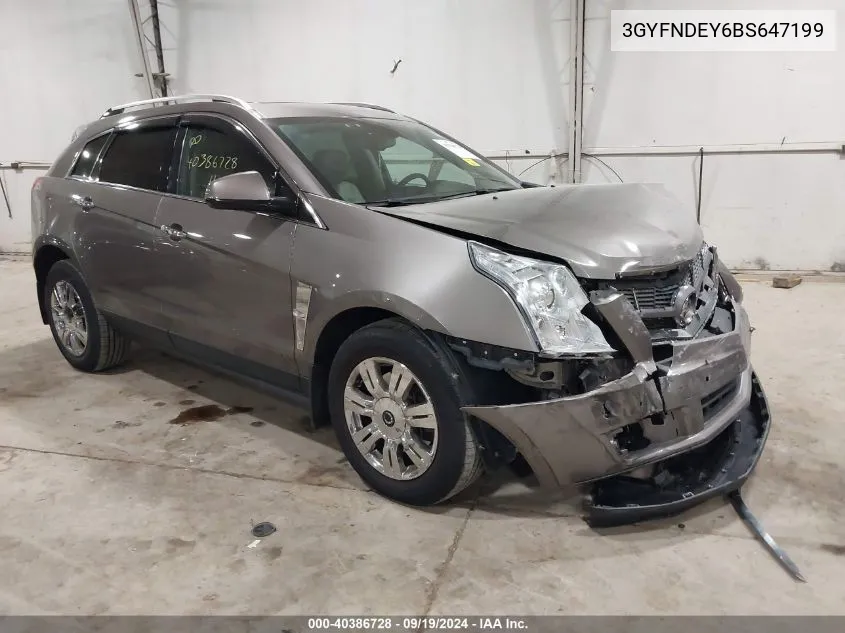 3GYFNDEY6BS647199 2011 Cadillac Srx Luxury Collection