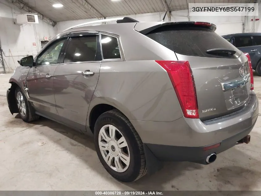 2011 Cadillac Srx Luxury Collection VIN: 3GYFNDEY6BS647199 Lot: 40386728