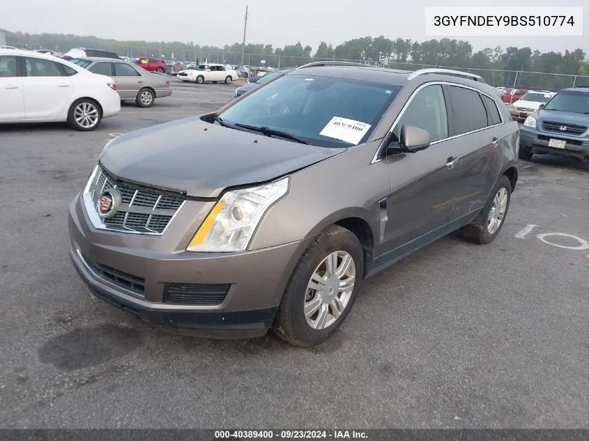 2011 Cadillac Srx Luxury Collection VIN: 3GYFNDEY9BS510774 Lot: 40389400