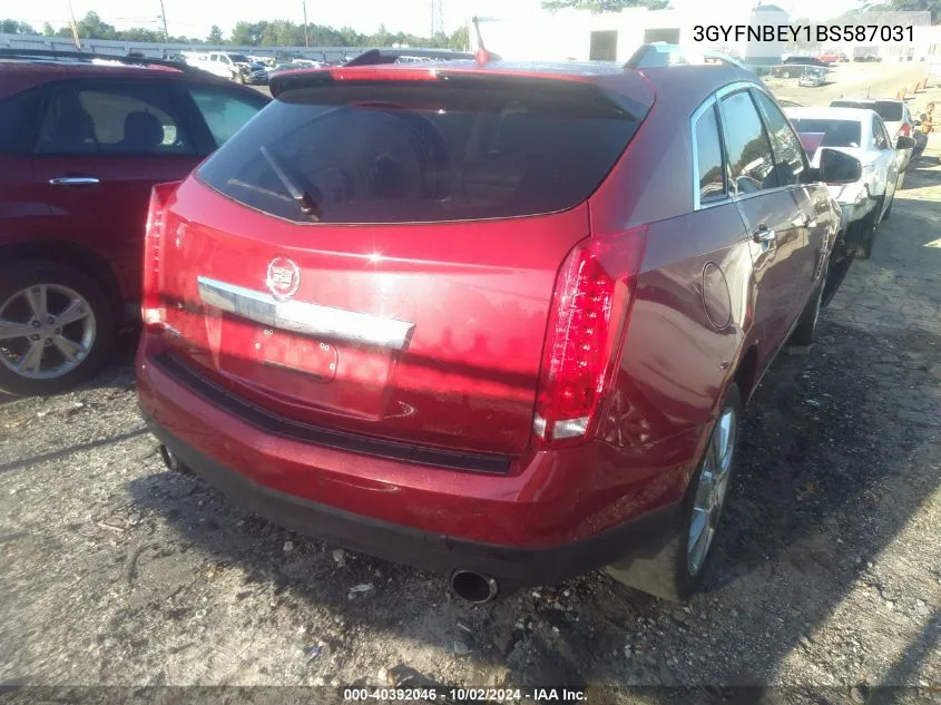 2011 Cadillac Srx Performance Collection VIN: 3GYFNBEY1BS587031 Lot: 40392046