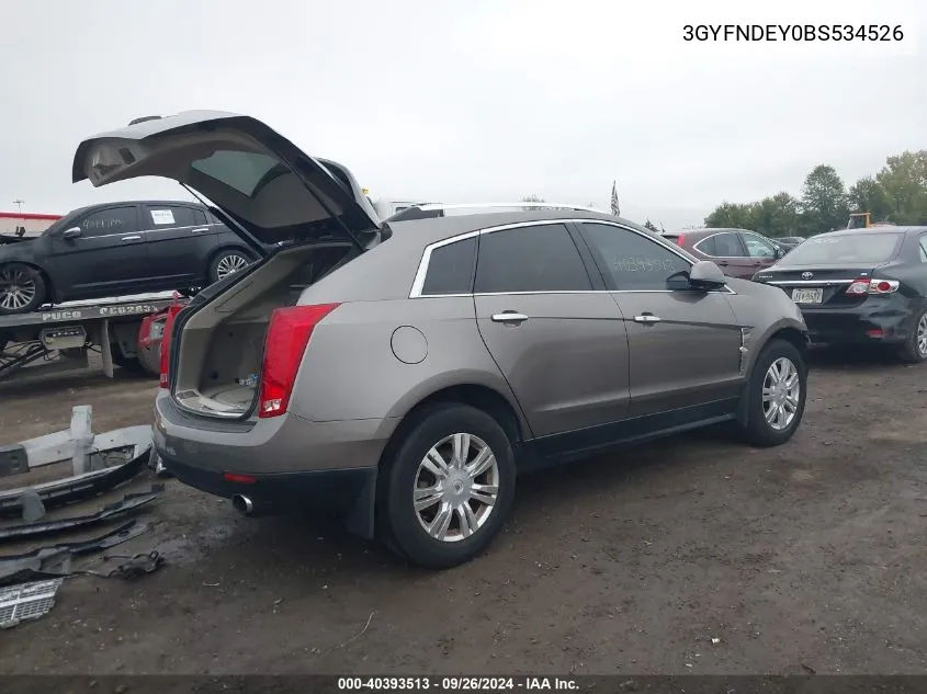 3GYFNDEY0BS534526 2011 Cadillac Srx Luxury Collection