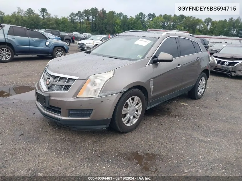 2011 Cadillac Srx Luxury Collection VIN: 3GYFNDEY6BS594715 Lot: 40394463