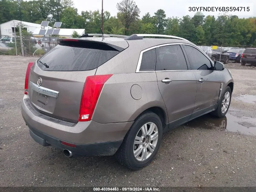 2011 Cadillac Srx Luxury Collection VIN: 3GYFNDEY6BS594715 Lot: 40394463