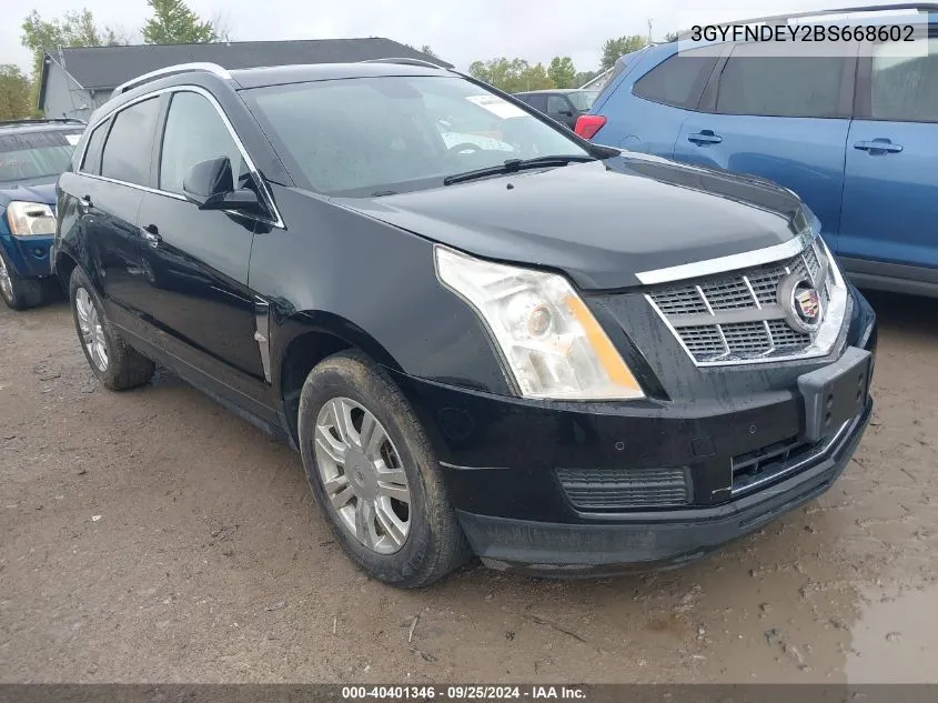 3GYFNDEY2BS668602 2011 Cadillac Srx Luxury Collection