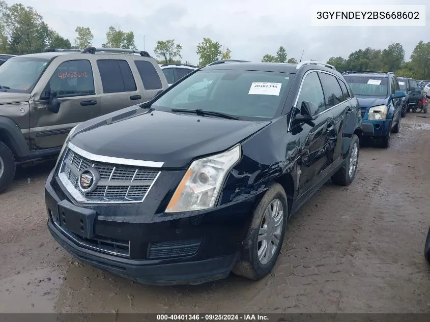 2011 Cadillac Srx Luxury Collection VIN: 3GYFNDEY2BS668602 Lot: 40401346