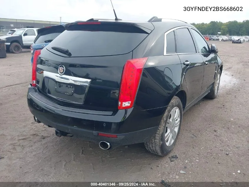 3GYFNDEY2BS668602 2011 Cadillac Srx Luxury Collection