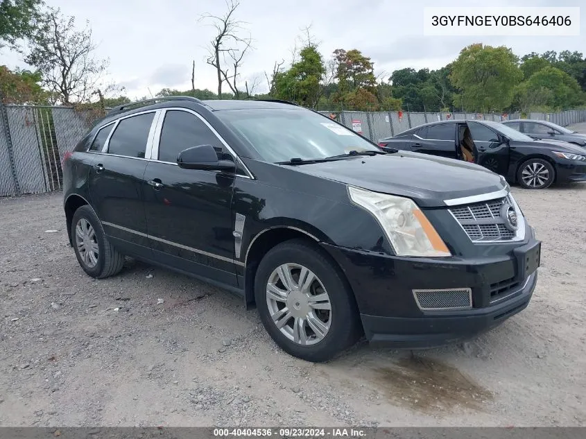 2011 Cadillac Srx VIN: 3GYFNGEY0BS646406 Lot: 40404536