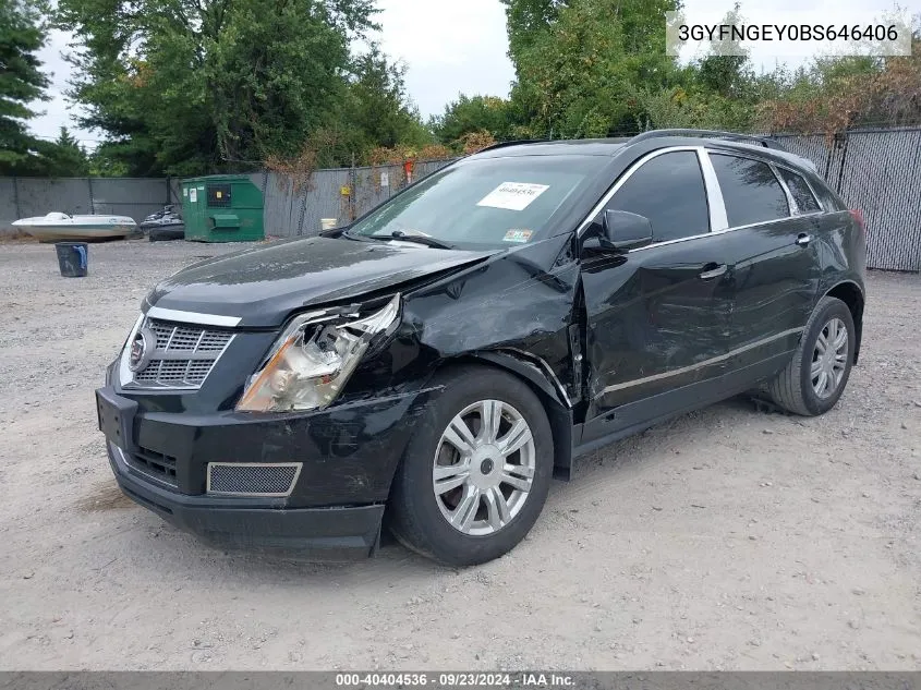 3GYFNGEY0BS646406 2011 Cadillac Srx