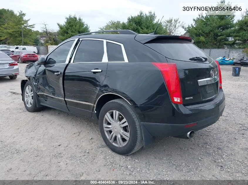 2011 Cadillac Srx VIN: 3GYFNGEY0BS646406 Lot: 40404536