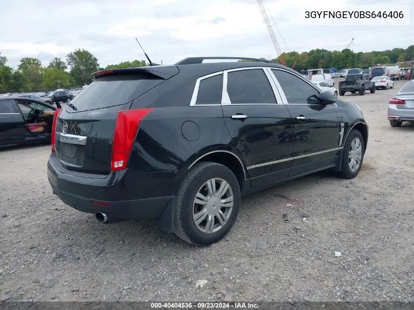 2011 Cadillac Srx VIN: 3GYFNGEY0BS646406 Lot: 40404536