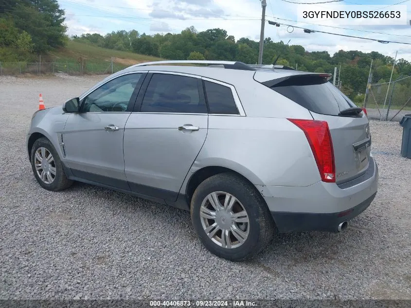 2011 Cadillac Srx Luxury Collection VIN: 3GYFNDEY0BS526653 Lot: 40406873