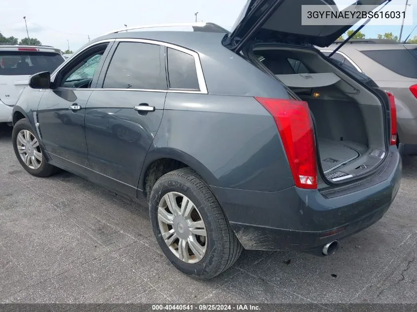 3GYFNAEY2BS616031 2011 Cadillac Srx Luxury Collection