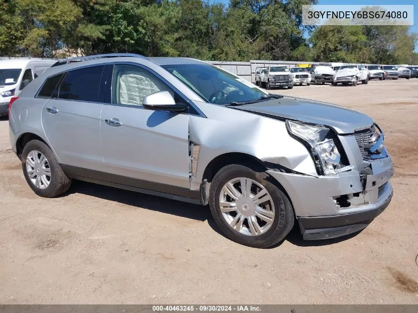 3GYFNDEY6BS674080 2011 Cadillac Srx Luxury Collection