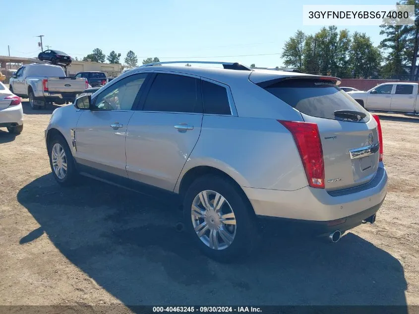 3GYFNDEY6BS674080 2011 Cadillac Srx Luxury Collection