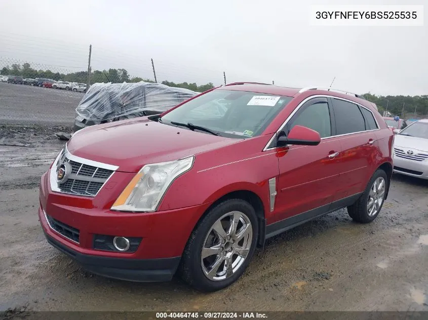 2011 Cadillac Srx Premium Collection VIN: 3GYFNFEY6BS525535 Lot: 40464745