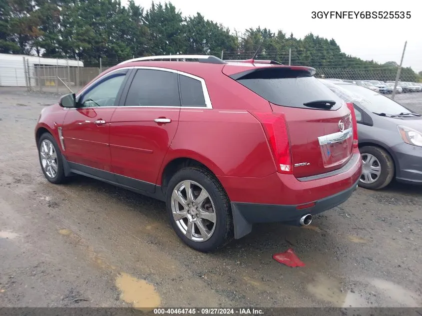 3GYFNFEY6BS525535 2011 Cadillac Srx Premium Collection