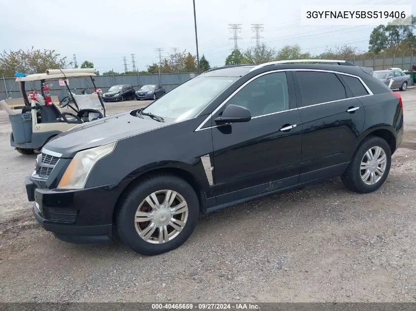 3GYFNAEY5BS519406 2011 Cadillac Srx Luxury Collection