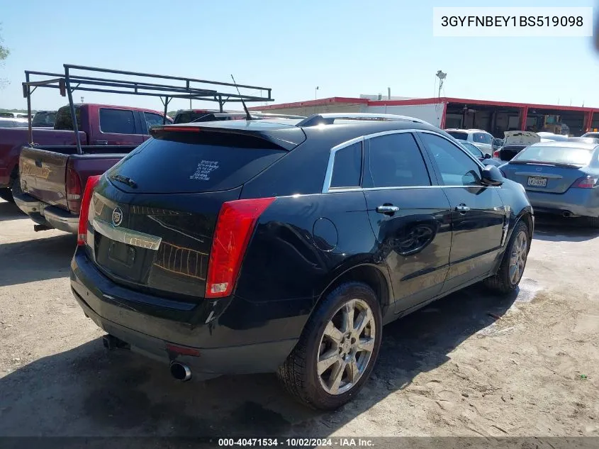 2011 Cadillac Srx Performance Collection VIN: 3GYFNBEY1BS519098 Lot: 40471534