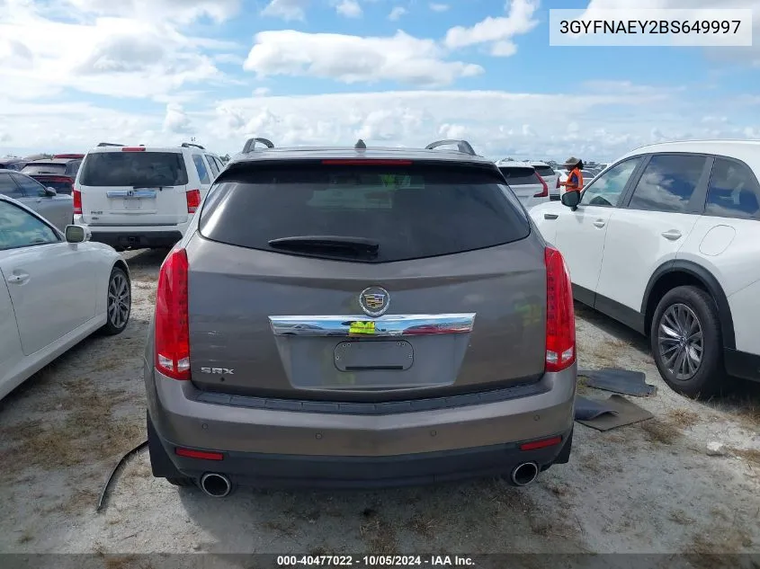 2011 Cadillac Srx Luxury Collection VIN: 3GYFNAEY2BS649997 Lot: 40477022