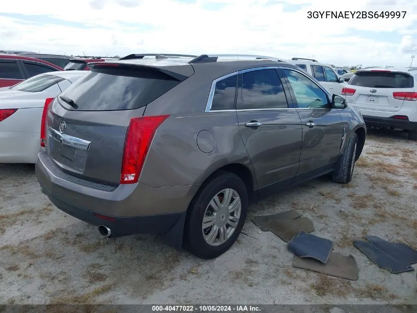 2011 Cadillac Srx Luxury Collection VIN: 3GYFNAEY2BS649997 Lot: 40477022