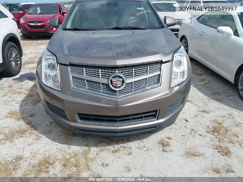 2011 Cadillac Srx Luxury Collection VIN: 3GYFNAEY2BS649997 Lot: 40477022