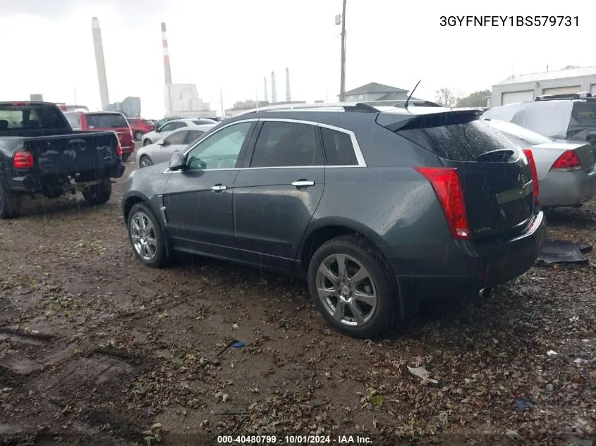 3GYFNFEY1BS579731 2011 Cadillac Srx Premium Collection