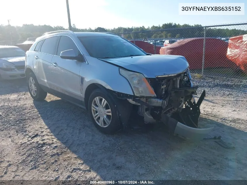 2011 Cadillac Srx Luxury Collection VIN: 3GYFNAEYXBS635152 Lot: 40480963