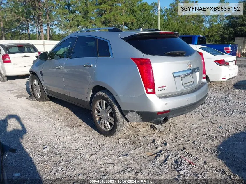 2011 Cadillac Srx Luxury Collection VIN: 3GYFNAEYXBS635152 Lot: 40480963