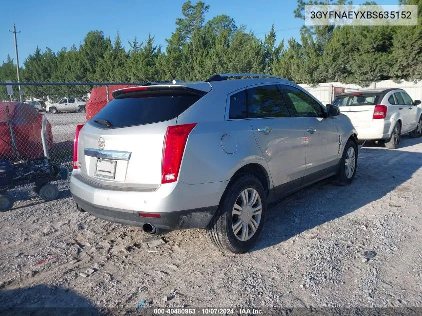 2011 Cadillac Srx Luxury Collection VIN: 3GYFNAEYXBS635152 Lot: 40480963