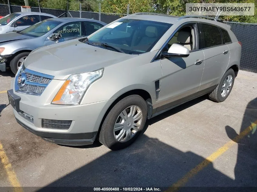 3GYFNAEY9BS643677 2011 Cadillac Srx Luxury Collection