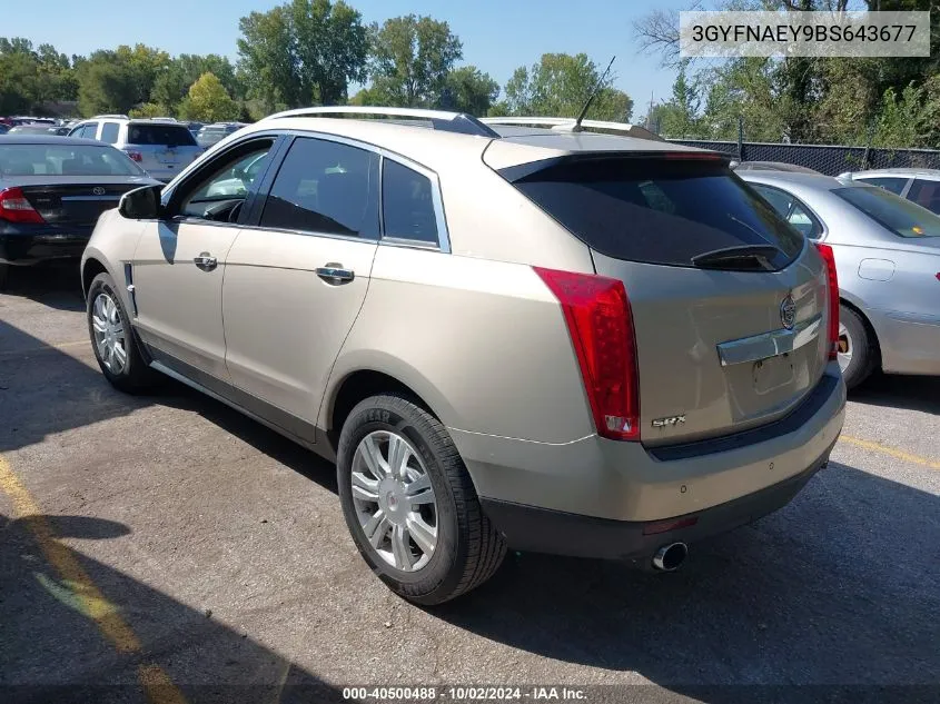 3GYFNAEY9BS643677 2011 Cadillac Srx Luxury Collection